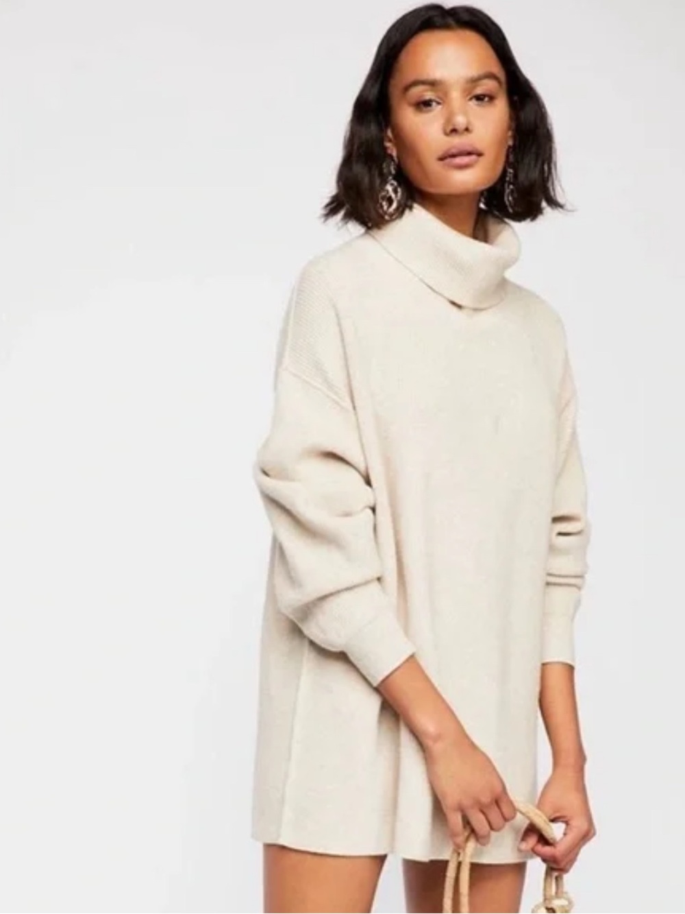 Free People Softly Structured Tunic Sweater NWOT SIZE L
